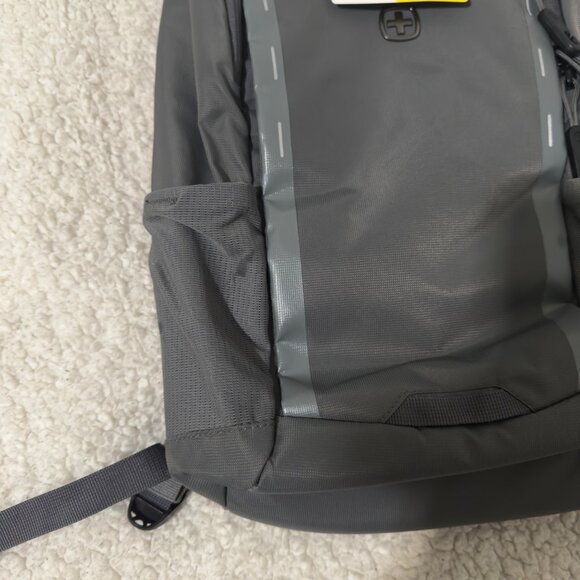 Swissgear Laptop Backpack Charcoal Gray With Padded Straps & Side Pockets school - Picture 5 of 16